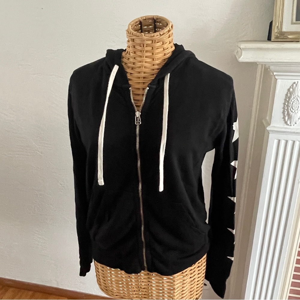 Sundry star black zip casual hoodie 0, XS